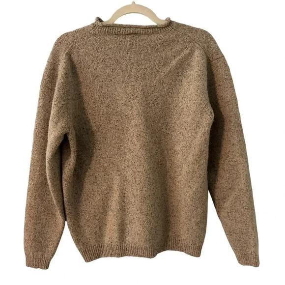 Harold Powell Lambs Wool Blend Crewneck Sweater Men's Size Large Khaki - Picture 2 of 5